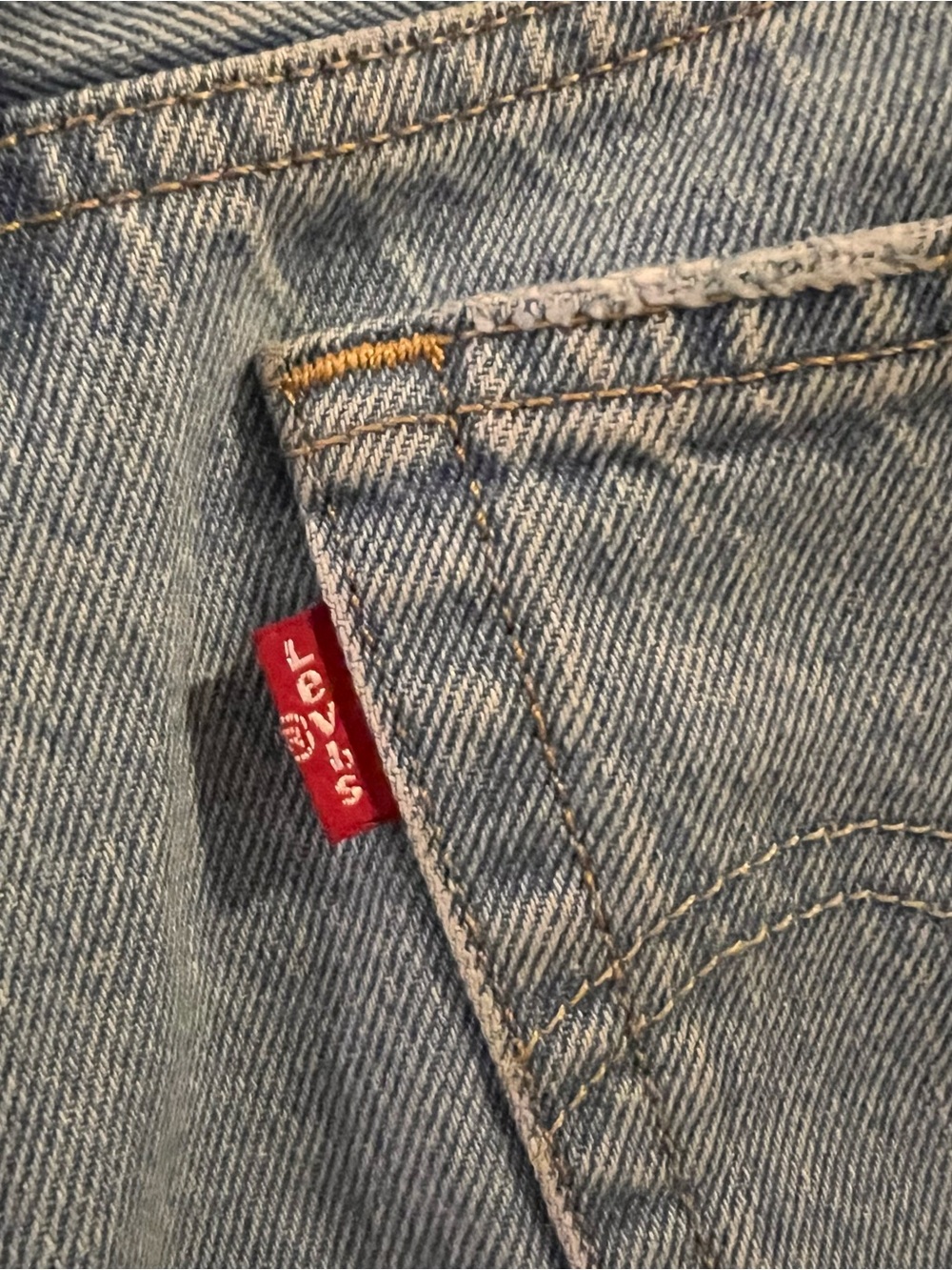 Levi’s Womens 501 Original Shorts- Light Blue Denim Cutoff Shorts - Picture 4 of 5
